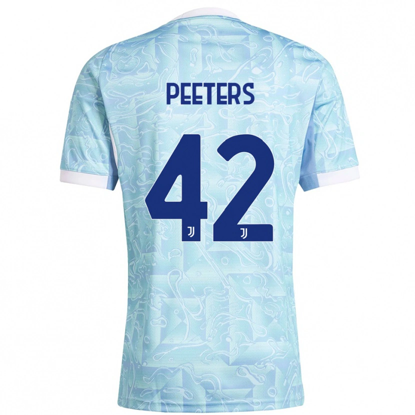 Danxen Dames Daouda Peeters #42 Hemelblauw Geel Uitshirt Uittenue 2025/26 T-Shirt