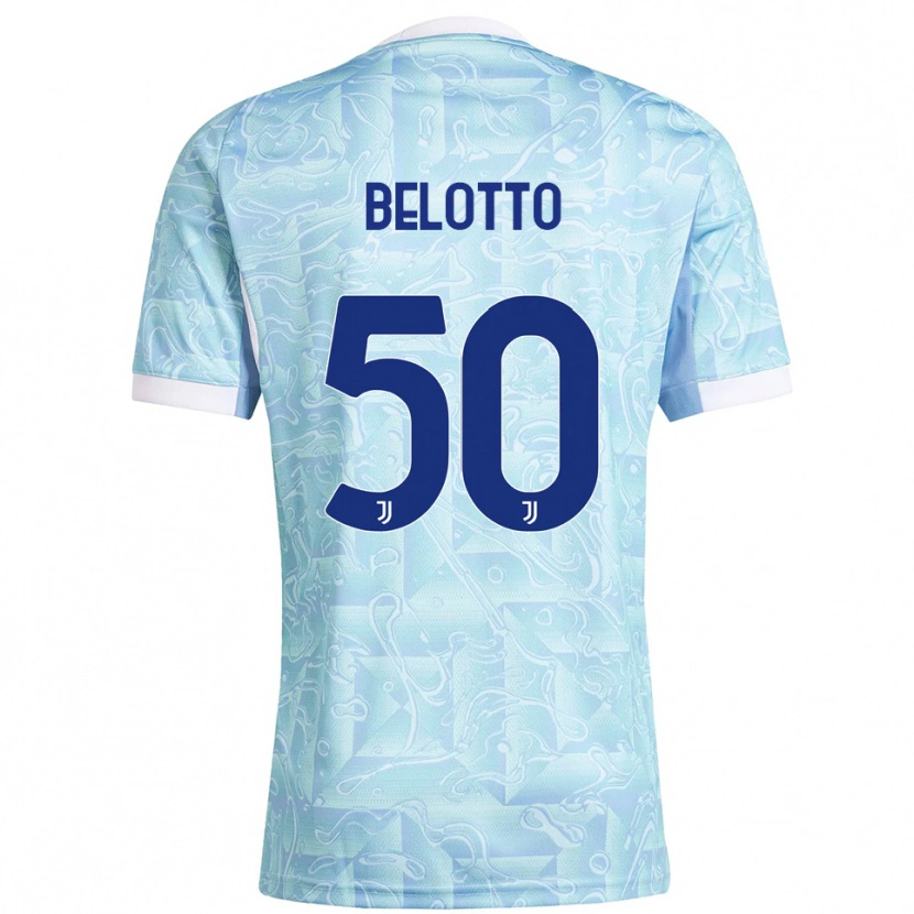 Danxen Dames Soledad Belotto #50 Hemelblauw Geel Uitshirt Uittenue 2025/26 T-Shirt