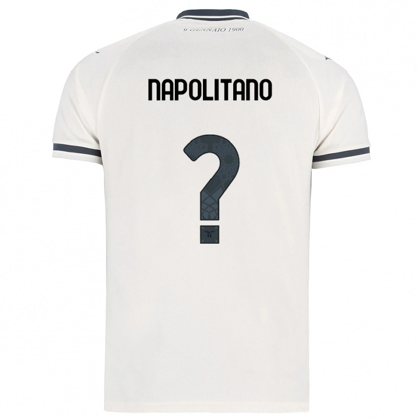 Danxen Dames Federico Napolitano #0 Wit Marineblauw Uitshirt Uittenue 2025/26 T-Shirt
