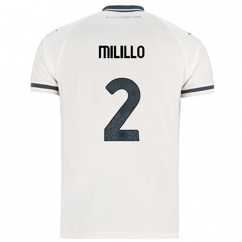 Danxen Dames Flavio Milillo #2 Wit Marineblauw Uitshirt Uittenue 2025/26 T-Shirt