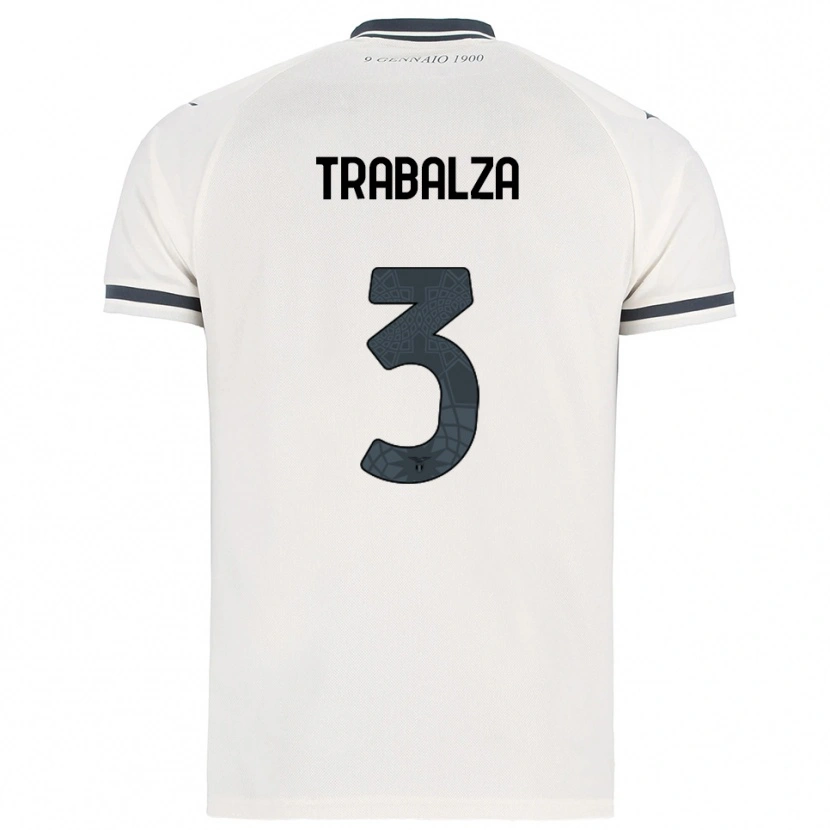 Danxen Dames Alessandro Trabalza #3 Wit Marineblauw Uitshirt Uittenue 2025/26 T-Shirt