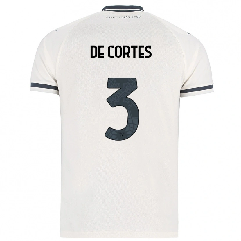 Danxen Dames Alessandro De Cortes #3 Wit Marineblauw Uitshirt Uittenue 2025/26 T-Shirt