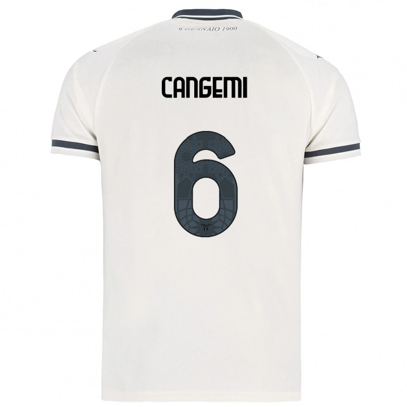 Danxen Dames Emanuele Cangemi #6 Wit Marineblauw Uitshirt Uittenue 2025/26 T-Shirt