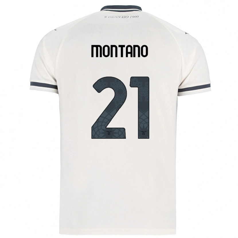 Danxen Dames Tommaso Montano #21 Wit Marineblauw Uitshirt Uittenue 2025/26 T-Shirt