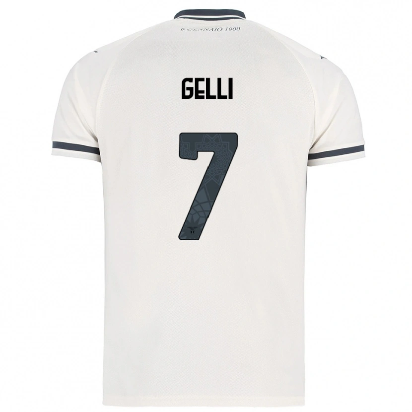 Danxen Dames Valerio Gelli #7 Wit Marineblauw Uitshirt Uittenue 2025/26 T-Shirt