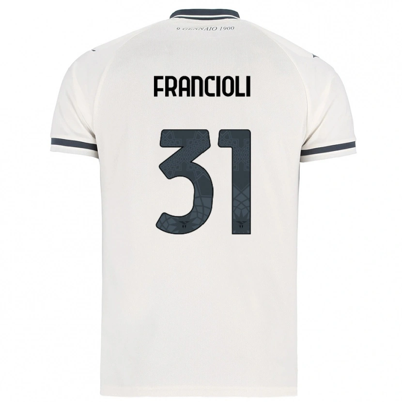Danxen Dames Diego Francioli #31 Wit Marineblauw Uitshirt Uittenue 2025/26 T-Shirt