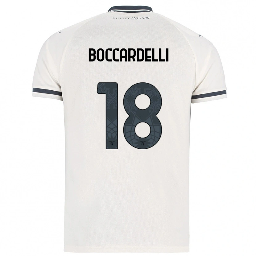 Danxen Dames Tommaso Boccardelli #18 Wit Marineblauw Uitshirt Uittenue 2025/26 T-Shirt