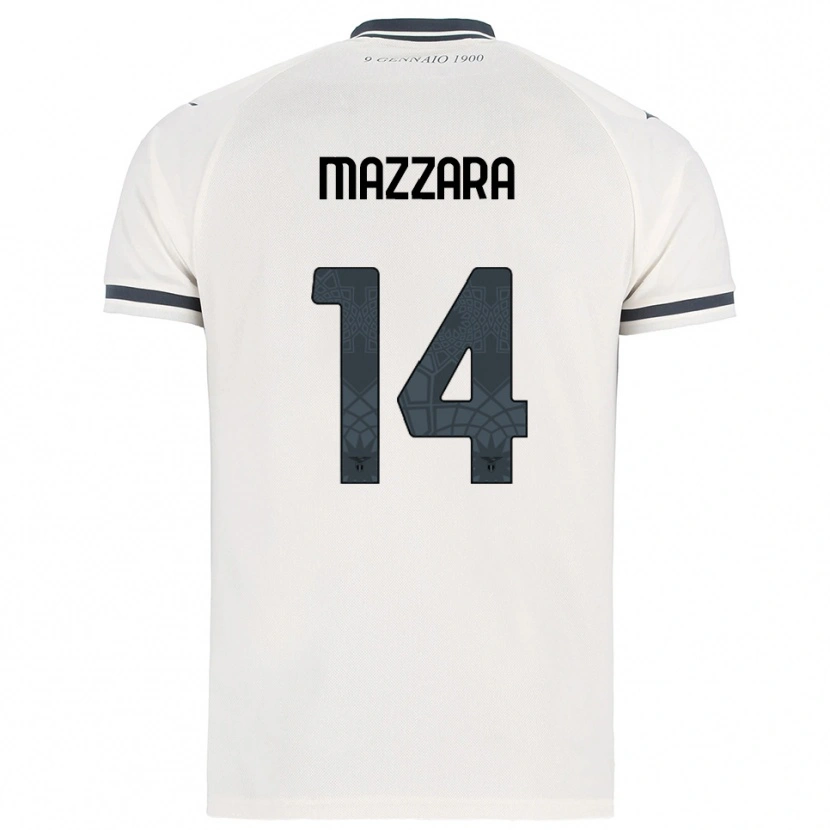 Danxen Dames Matteo Mazzara #14 Wit Marineblauw Uitshirt Uittenue 2025/26 T-Shirt