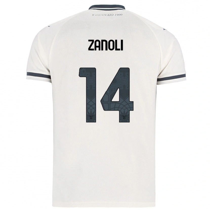 Danxen Dames Martina Zanoli #14 Wit Marineblauw Uitshirt Uittenue 2025/26 T-Shirt