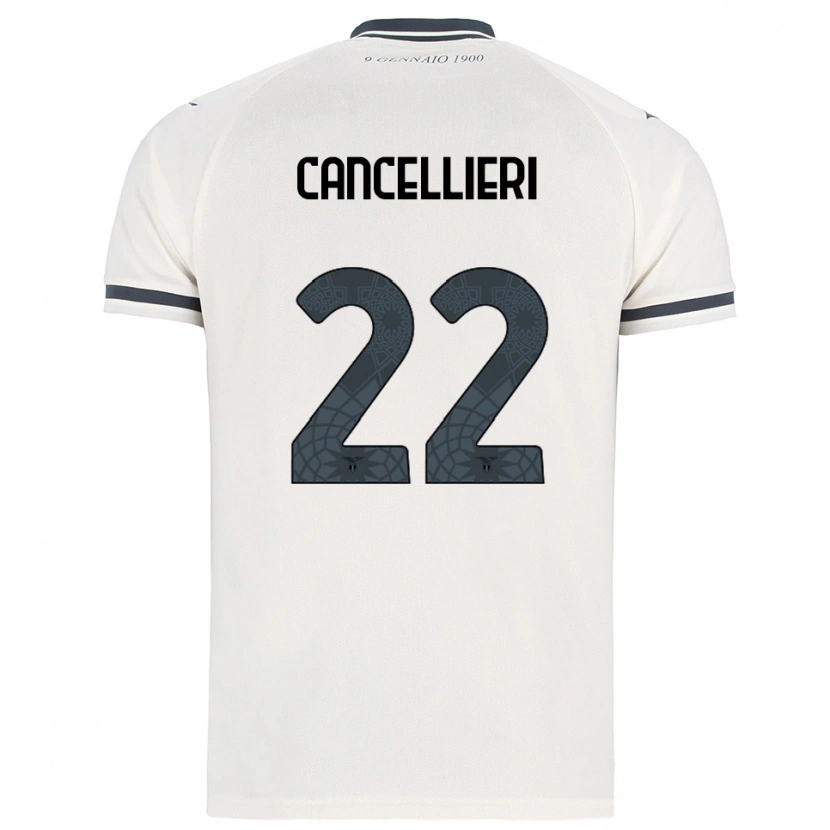 Danxen Dames Matteo Cancellieri #22 Wit Marineblauw Uitshirt Uittenue 2025/26 T-Shirt