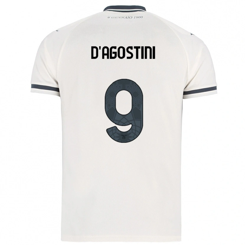 Danxen Dames Lorenzo D'agostini #9 Wit Marineblauw Uitshirt Uittenue 2025/26 T-Shirt