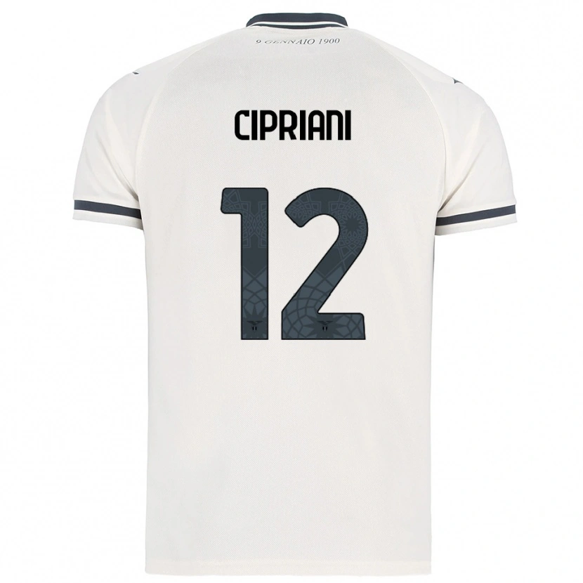 Danxen Dames Alessio Cipriani #12 Wit Marineblauw Uitshirt Uittenue 2025/26 T-Shirt