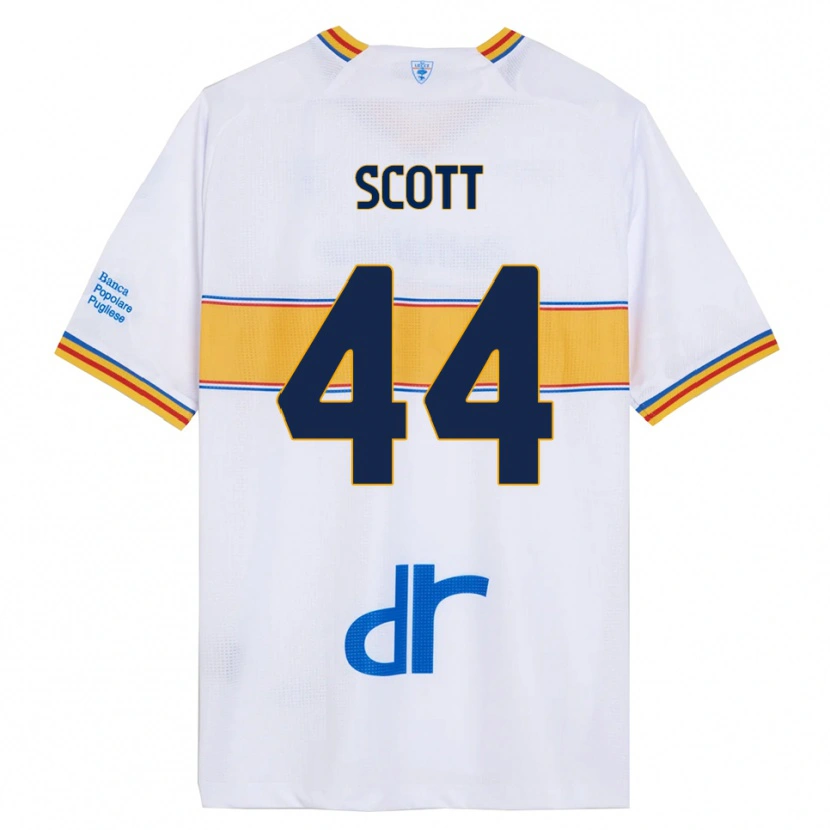 Danxen Dames Elijah Scott #44 Wit Geel Uitshirt Uittenue 2025/26 T-Shirt