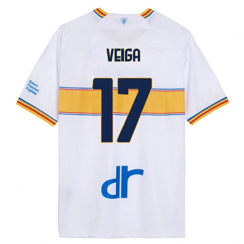 Danxen Dames Danilo Veiga #17 Wit Geel Uitshirt Uittenue 2025/26 T-Shirt