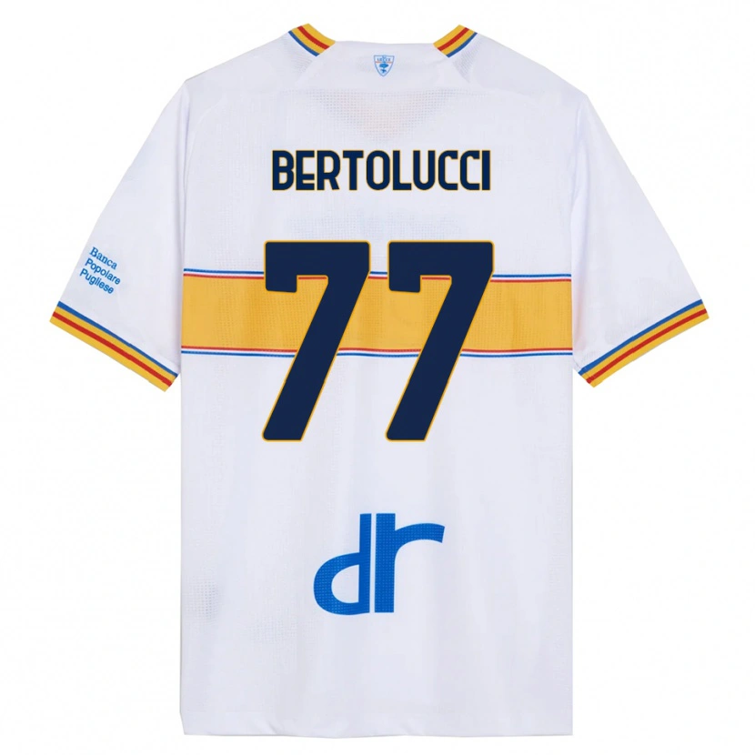 Danxen Dames Sandro Bertolucci #77 Wit Geel Uitshirt Uittenue 2025/26 T-Shirt