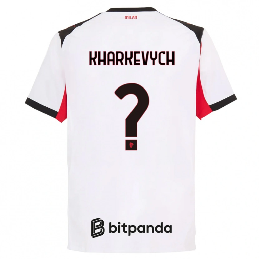 Danxen Dames Yaroslav Kharkevych #0 Wit Zwart Uitshirt Uittenue 2025/26 T-Shirt