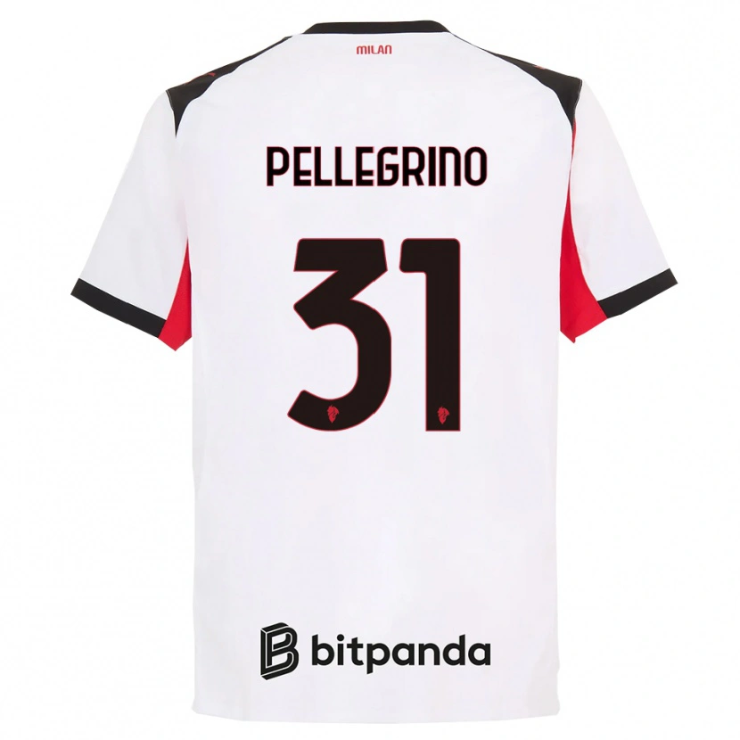 Danxen Dames Marco Pellegrino #31 Wit Zwart Uitshirt Uittenue 2025/26 T-Shirt