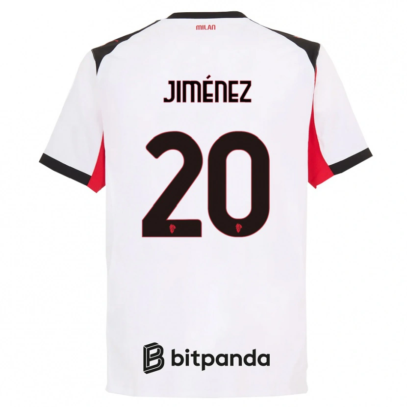 Danxen Dames Álex Jiménez #20 Wit Zwart Uitshirt Uittenue 2025/26 T-Shirt