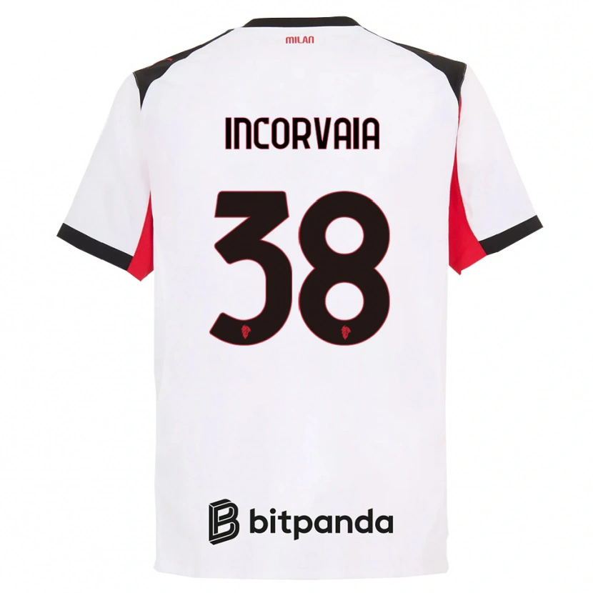 Danxen Dames Giovanni Incorvaia #38 Wit Zwart Uitshirt Uittenue 2025/26 T-Shirt