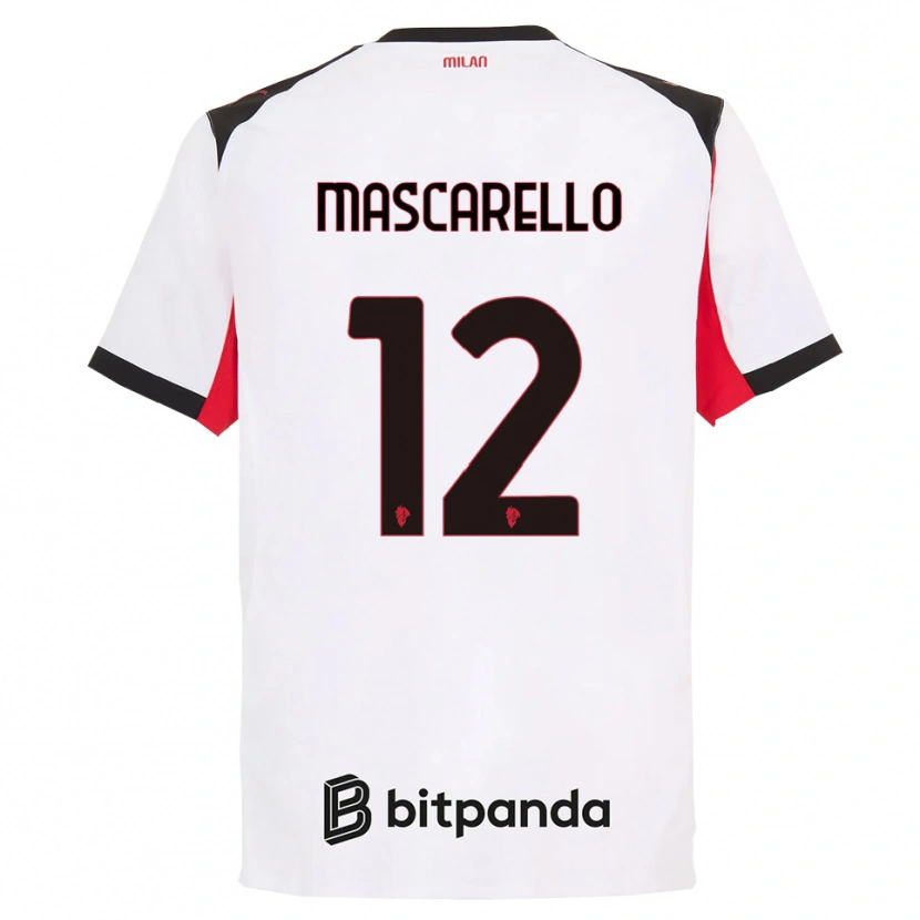 Danxen Dames Marta Mascarello #12 Wit Zwart Uitshirt Uittenue 2025/26 T-Shirt