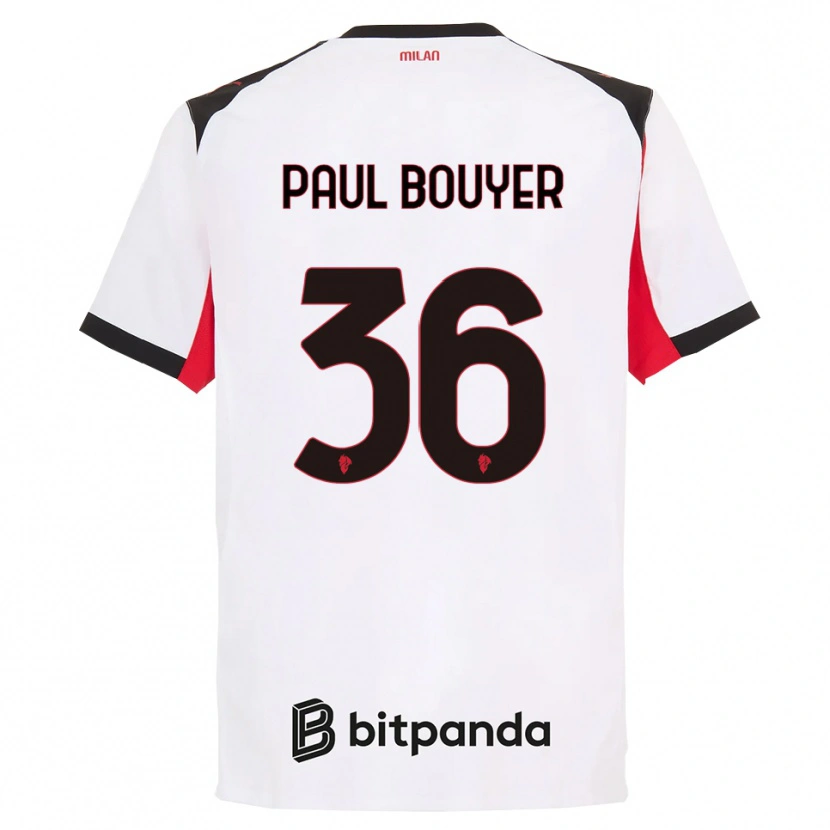 Danxen Dames Léo Paul Bouyer #36 Wit Zwart Uitshirt Uittenue 2025/26 T-Shirt