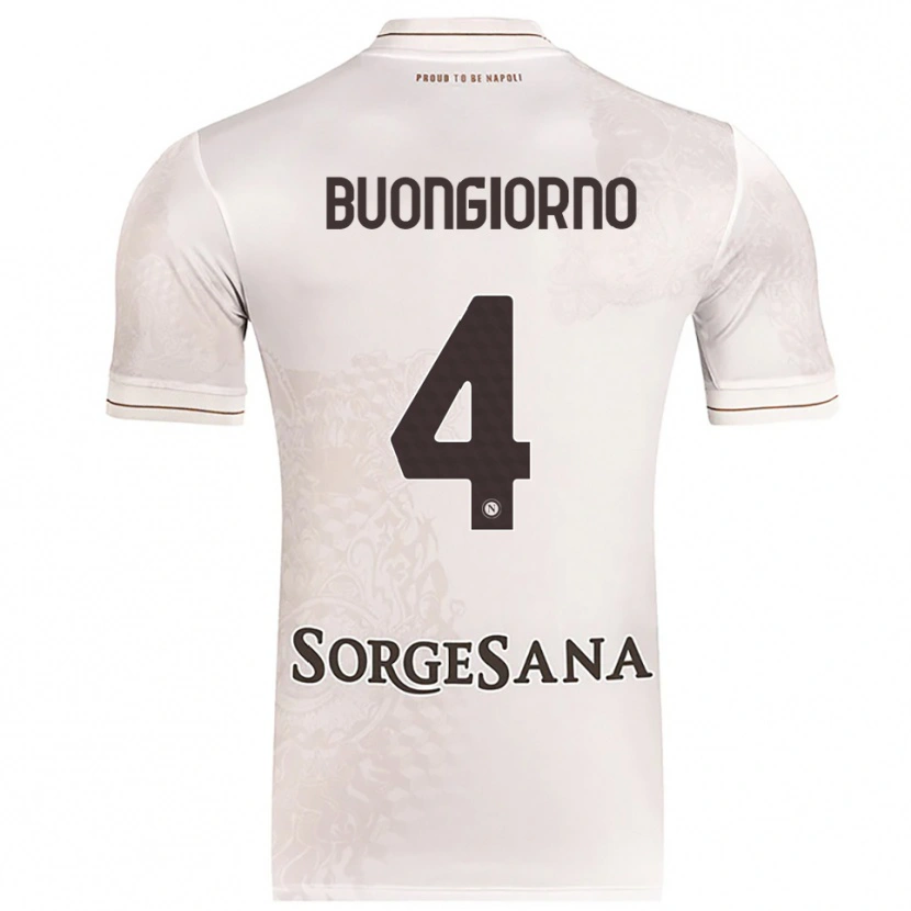 Danxen Dames Alessandro Buongiorno #4 Champagne Bruin Uitshirt Uittenue 2025/26 T-Shirt
