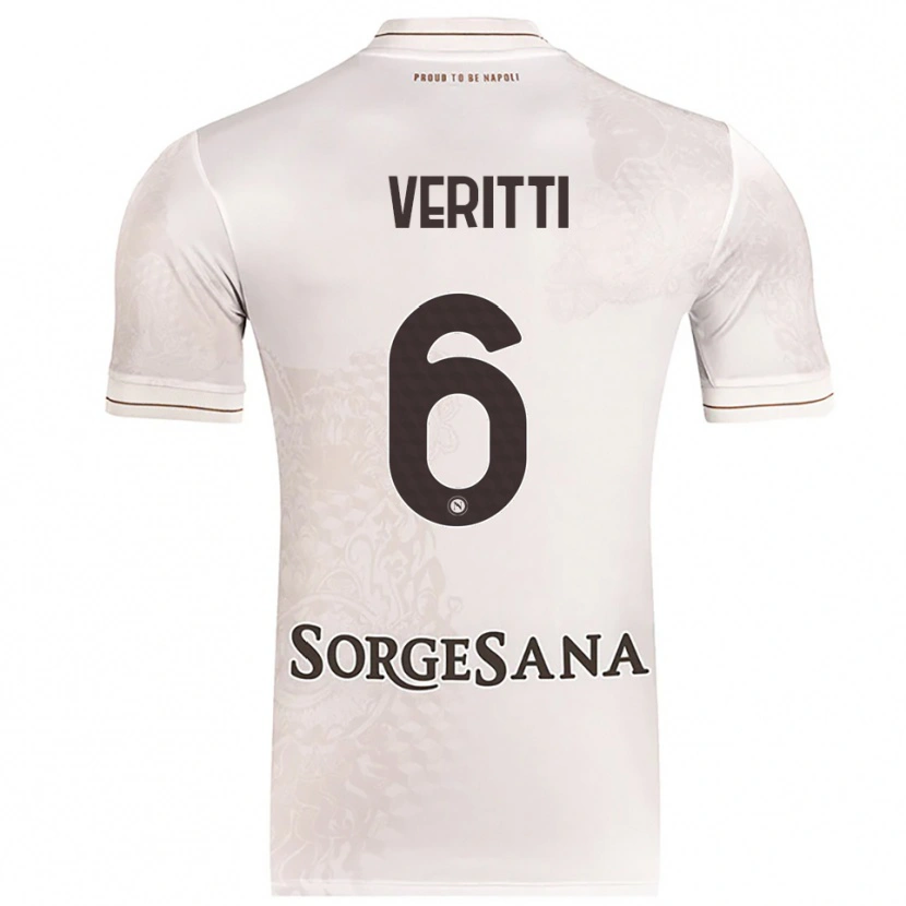 Danxen Dames Federica Veritti #6 Champagne Bruin Uitshirt Uittenue 2025/26 T-Shirt