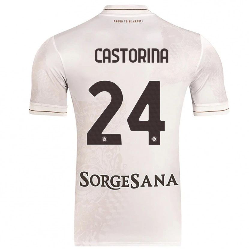 Danxen Dames Alessandro Castorina #24 Champagne Bruin Uitshirt Uittenue 2025/26 T-Shirt
