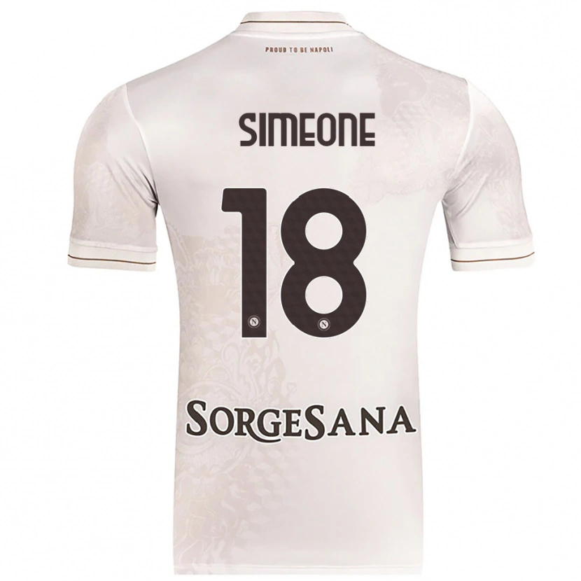 Danxen Dames Giovanni Simeone #18 Champagne Bruin Uitshirt Uittenue 2025/26 T-Shirt