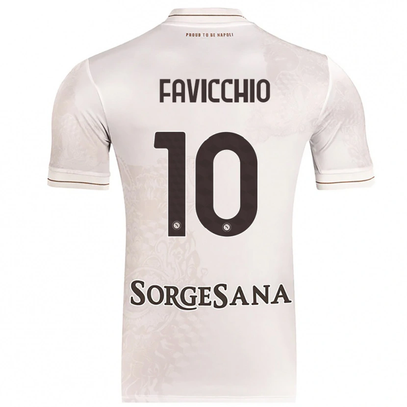 Danxen Dames Elia Favicchio #10 Champagne Bruin Uitshirt Uittenue 2025/26 T-Shirt