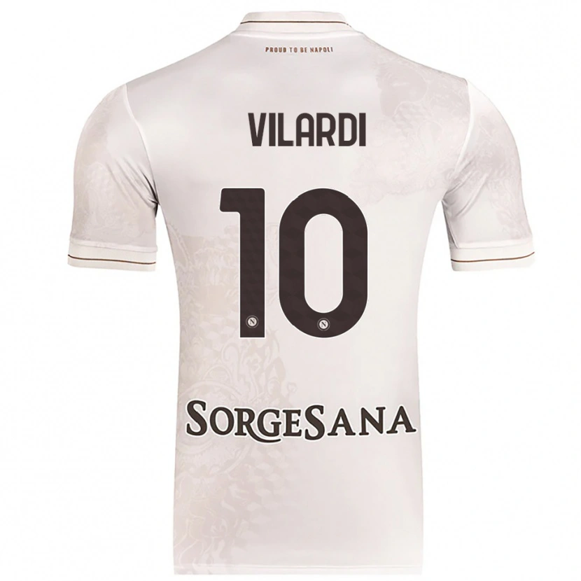 Danxen Dames Mario Vilardi #10 Champagne Bruin Uitshirt Uittenue 2025/26 T-Shirt