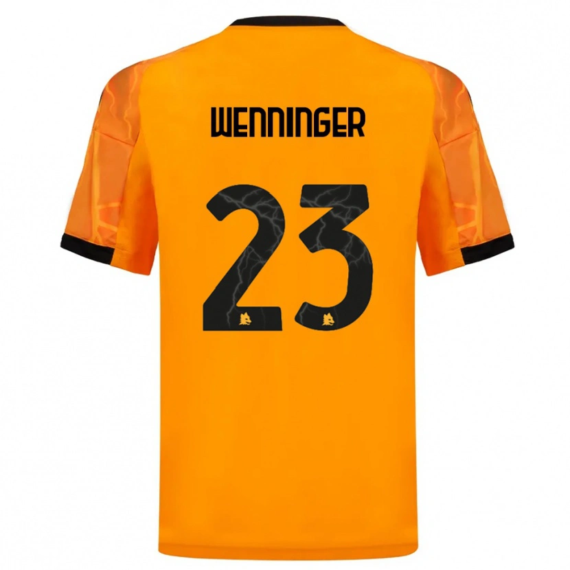 Danxen Dames Carina Wenninger #23 Oranje Zwart Uitshirt Uittenue 2025/26 T-Shirt