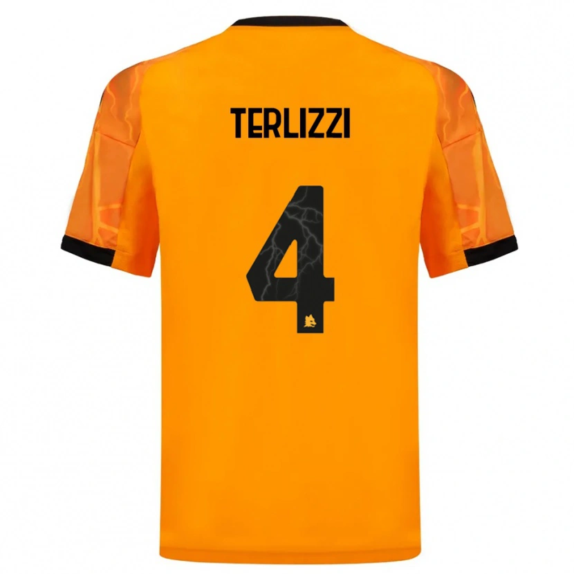 Danxen Dames Federico Terlizzi #4 Oranje Zwart Uitshirt Uittenue 2025/26 T-Shirt