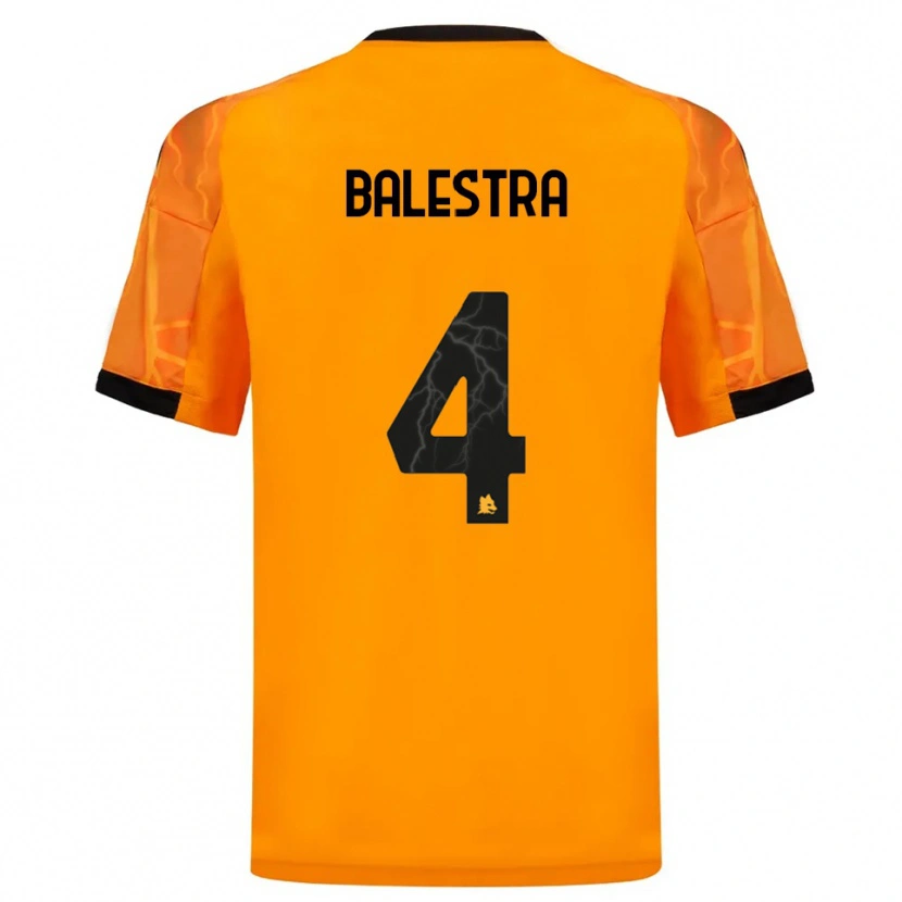 Danxen Dames Christian Balestra #4 Oranje Zwart Uitshirt Uittenue 2025/26 T-Shirt