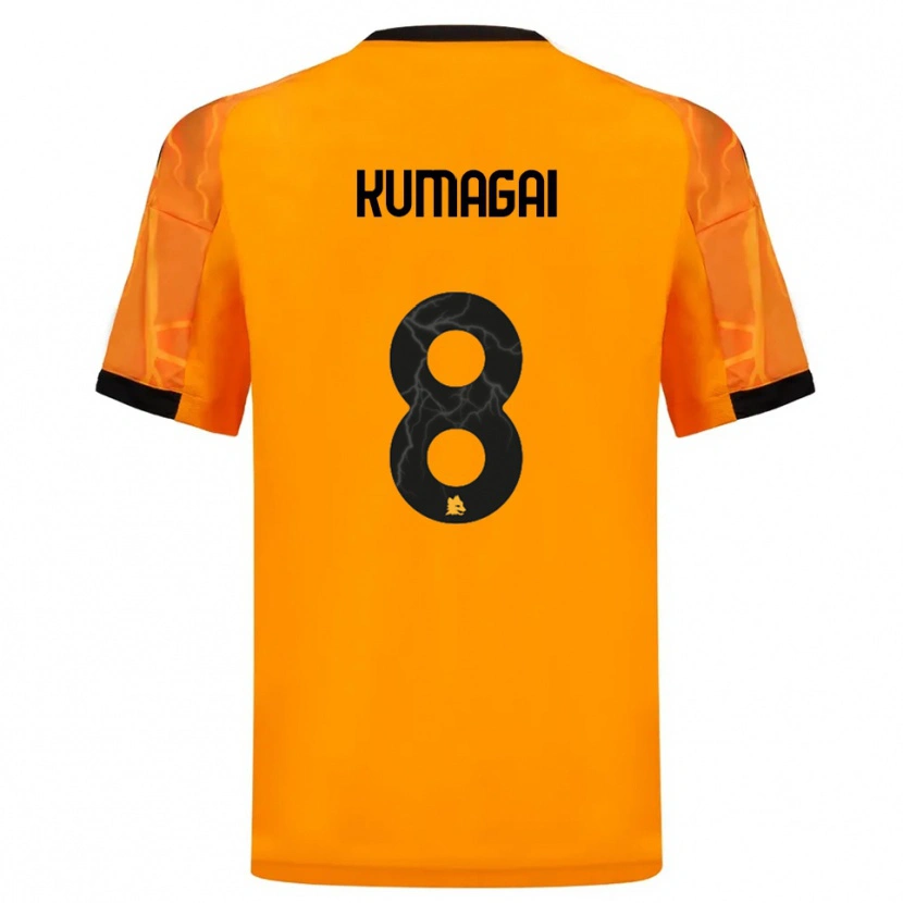 Danxen Dames Saki Kumagai #8 Oranje Zwart Uitshirt Uittenue 2025/26 T-Shirt