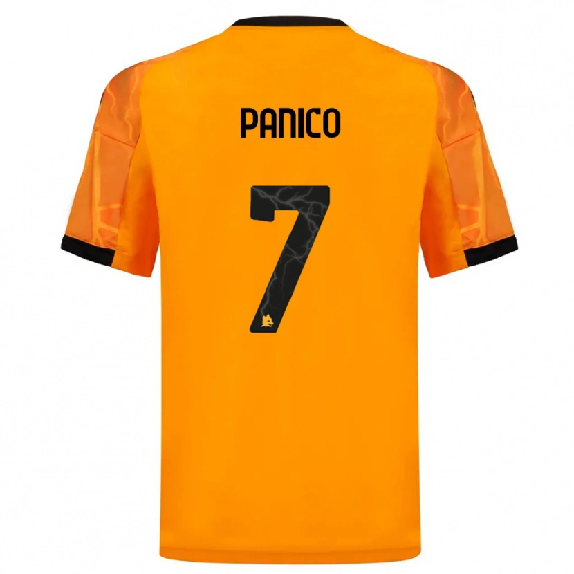 Danxen Dames Francesco Panico #7 Oranje Zwart Uitshirt Uittenue 2025/26 T-Shirt