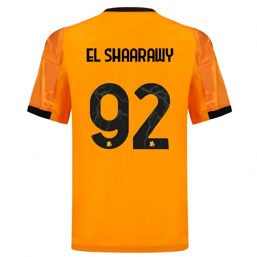 Danxen Dames Stephan El Shaarawy #92 Oranje Zwart Uitshirt Uittenue 2025/26 T-Shirt