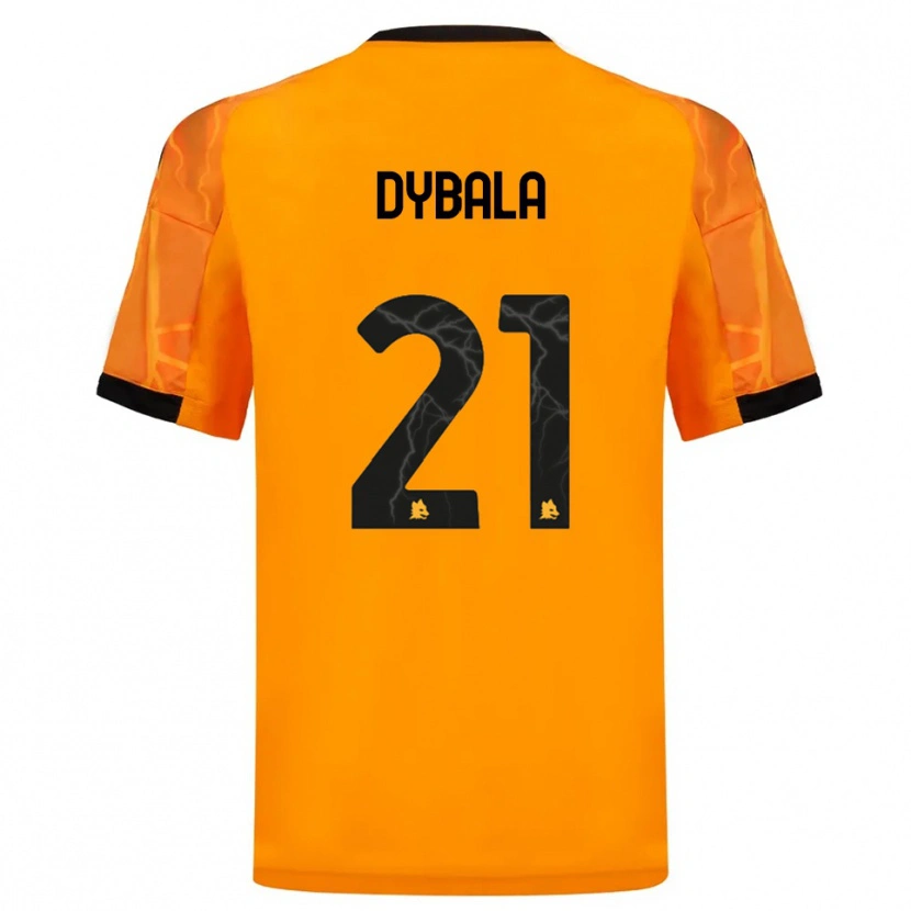 Danxen Dames Paulo Dybala #21 Oranje Zwart Uitshirt Uittenue 2025/26 T-Shirt