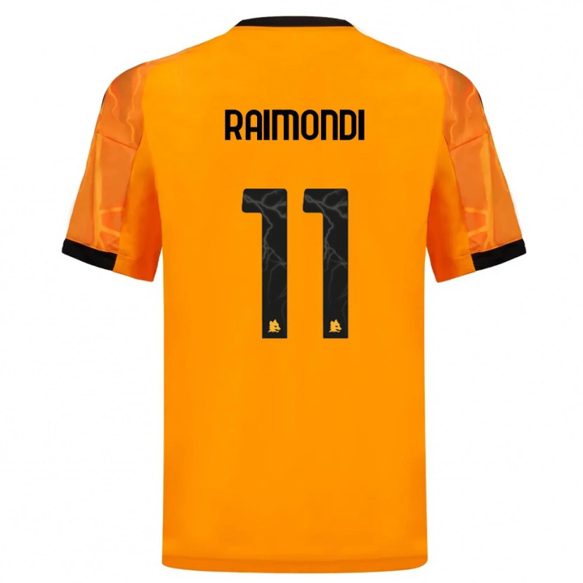 Danxen Dames Simone Raimondi #11 Oranje Zwart Uitshirt Uittenue 2025/26 T-Shirt
