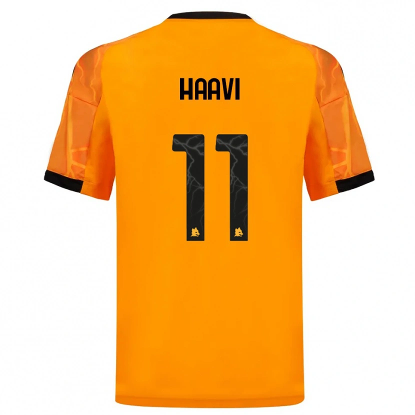 Danxen Dames Emilie Haavi #11 Oranje Zwart Uitshirt Uittenue 2025/26 T-Shirt