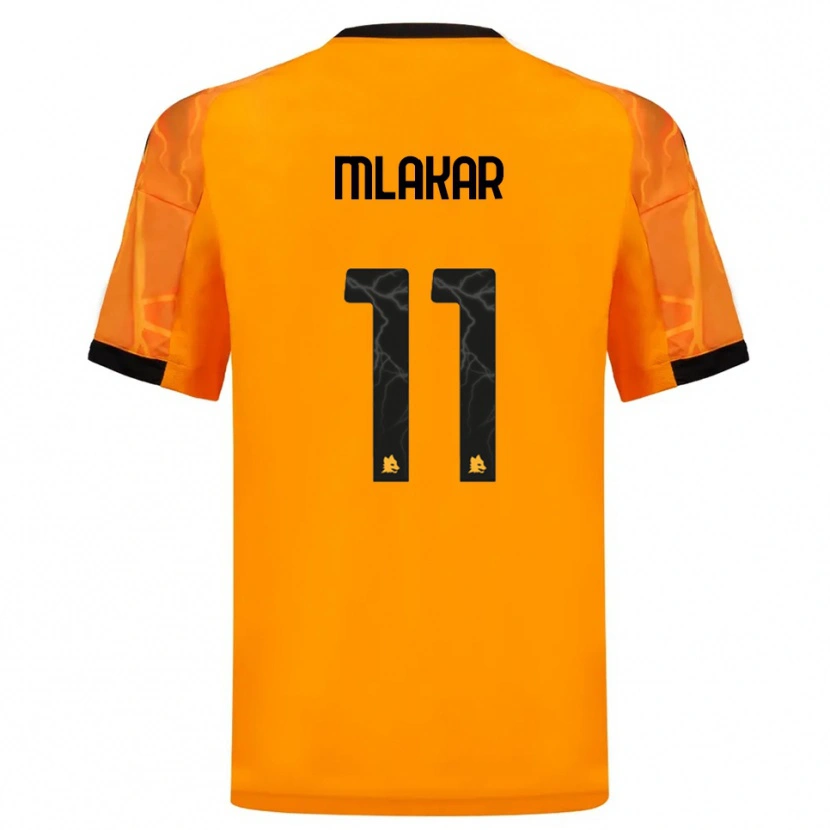 Danxen Dames Luka Mlakar #11 Oranje Zwart Uitshirt Uittenue 2025/26 T-Shirt
