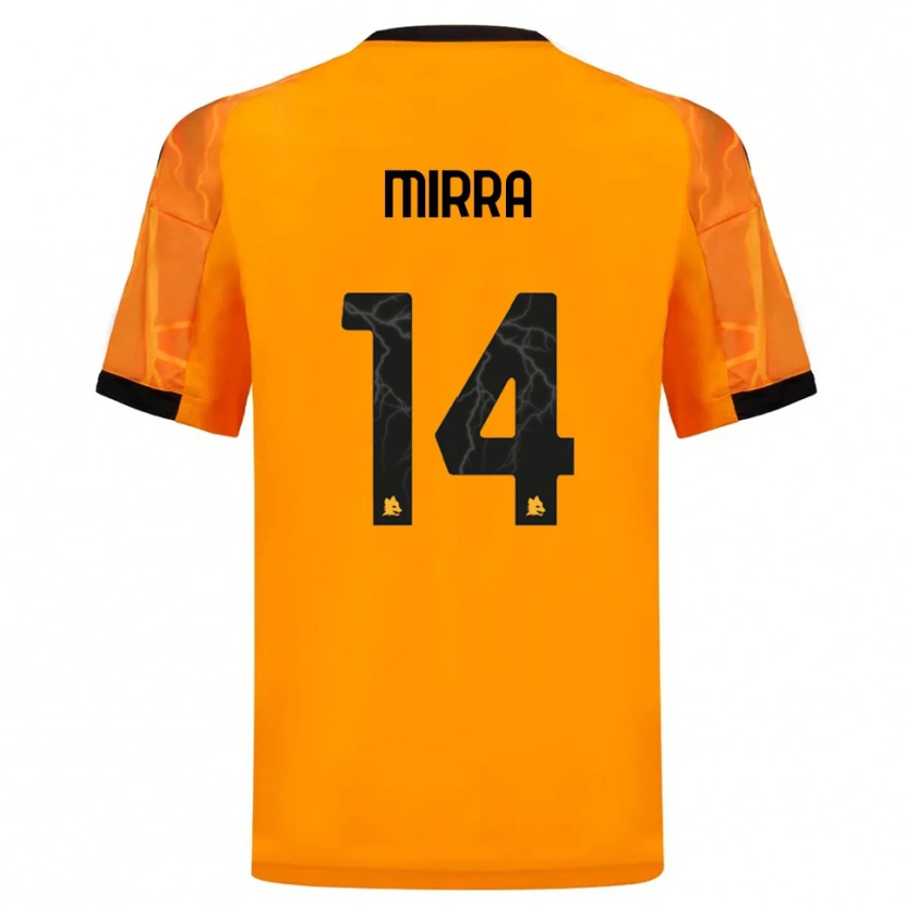 Danxen Dames Jacopo Mirra #14 Oranje Zwart Uitshirt Uittenue 2025/26 T-Shirt