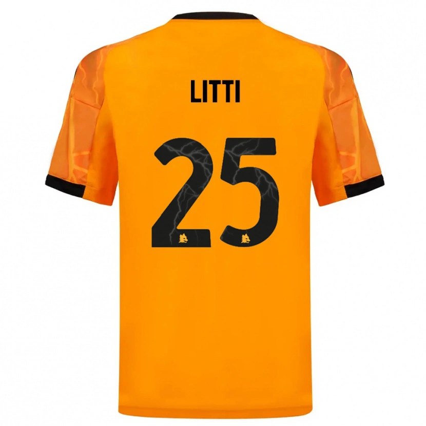 Danxen Dames Marco Litti #25 Oranje Zwart Uitshirt Uittenue 2025/26 T-Shirt