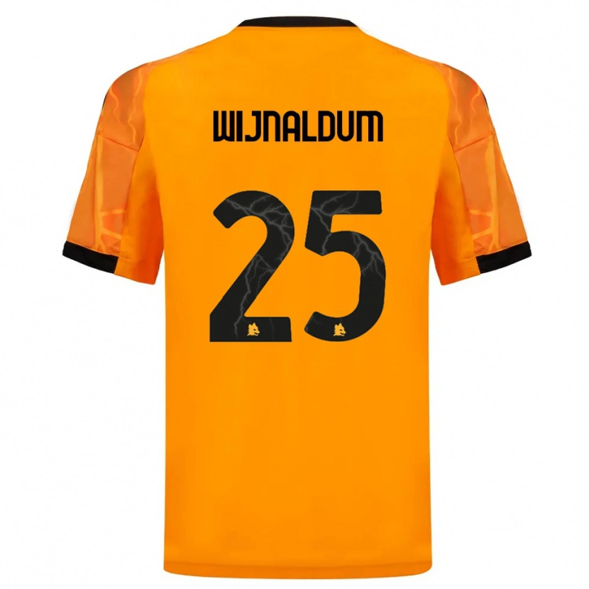 Danxen Dames Georginio Wijnaldum #25 Oranje Zwart Uitshirt Uittenue 2025/26 T-Shirt