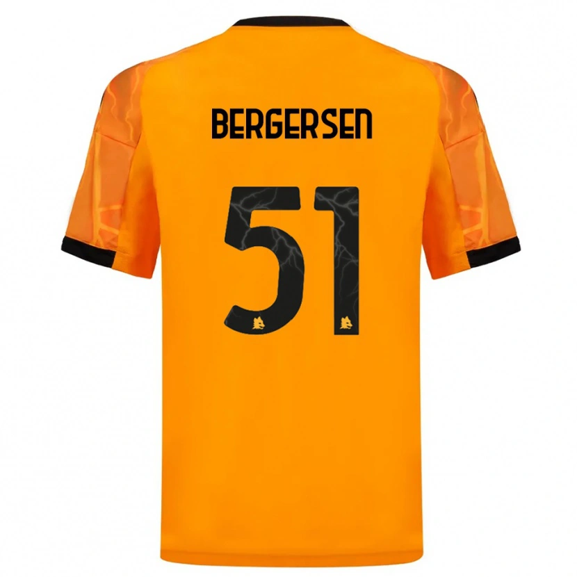 Danxen Dames Mina Bergersen #51 Oranje Zwart Uitshirt Uittenue 2025/26 T-Shirt