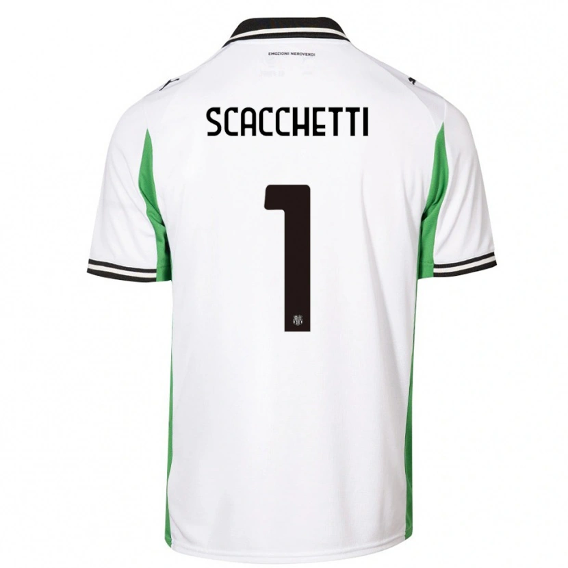 Danxen Dames Alessandro Scacchetti #1 Wit Groen Zwart Uitshirt Uittenue 2025/26 T-Shirt