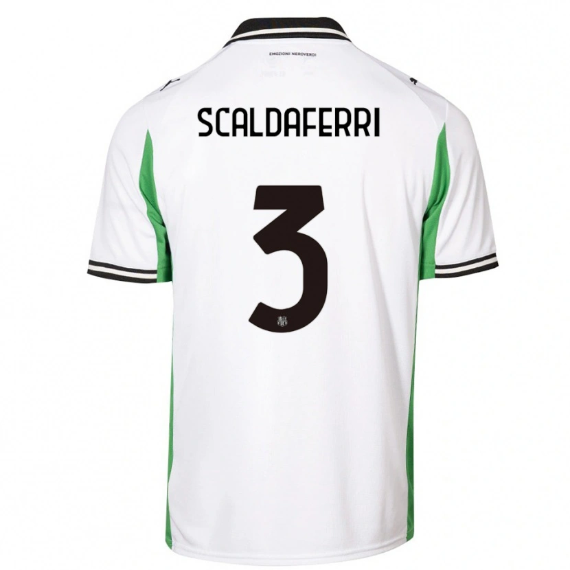 Danxen Dames Andrea Scaldaferri #3 Wit Groen Zwart Uitshirt Uittenue 2025/26 T-Shirt