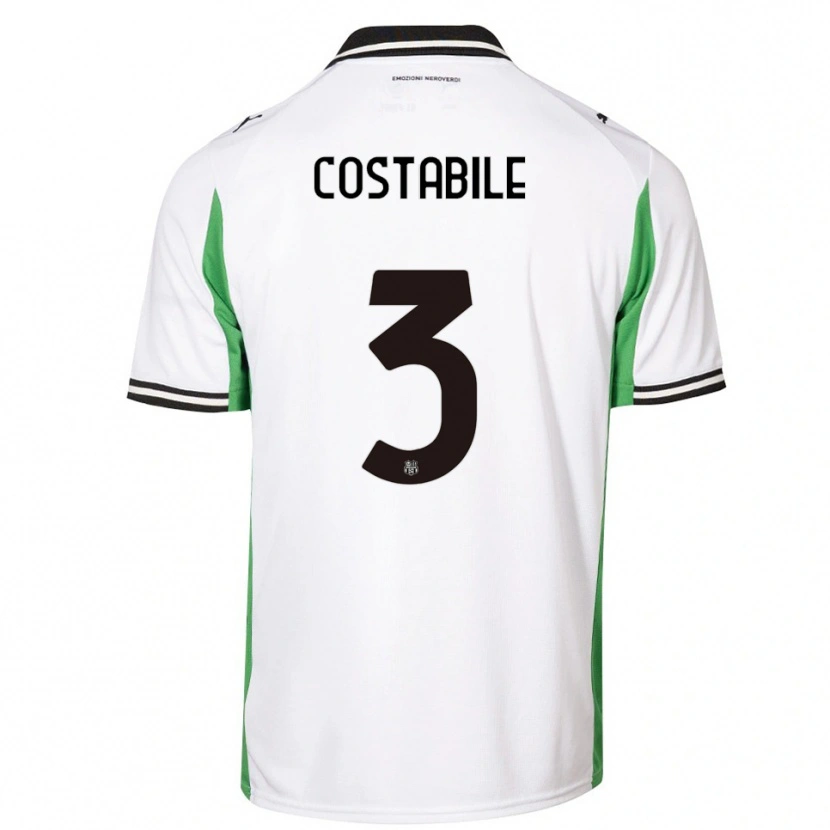 Danxen Dames Cristian Costabile #3 Wit Groen Zwart Uitshirt Uittenue 2025/26 T-Shirt