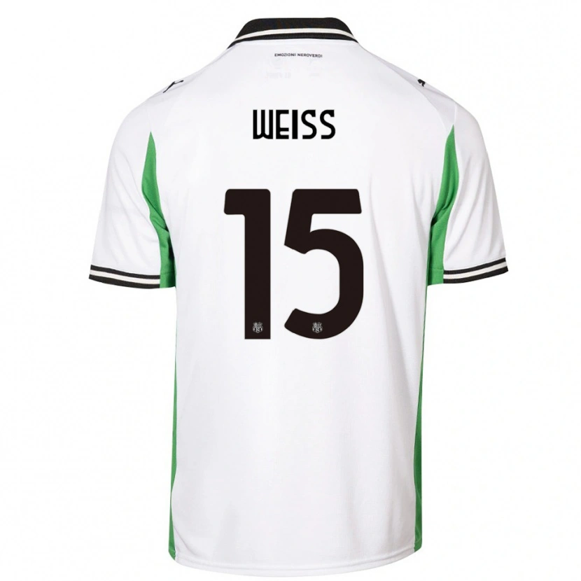 Danxen Dames David Weiss #15 Wit Groen Zwart Uitshirt Uittenue 2025/26 T-Shirt