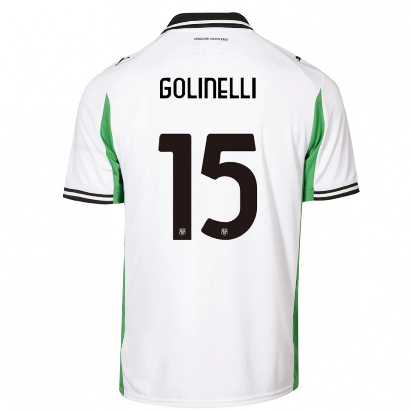 Danxen Dames Emanuele Golinelli #15 Wit Groen Zwart Uitshirt Uittenue 2025/26 T-Shirt